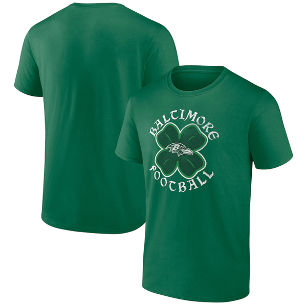 Men's Baltimore Ravens Kelly Green St. Patrick's Day Celtic T-Shirt Men's Baltimore Ravens Kelly Green St. Patrick's Day Celtic T-Shirt
